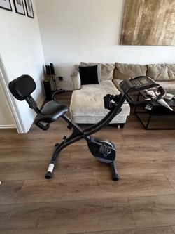 Folding Exercise Bike with Backrest