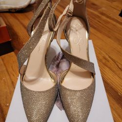 Jessica Simpson Heels Gold