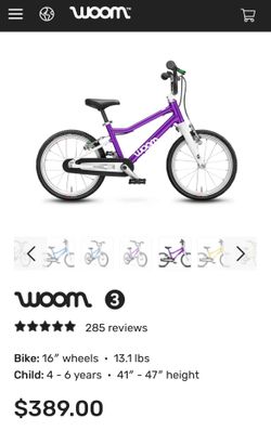 Woom bikes best sale size guide