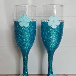Blue Shimmer Glasses