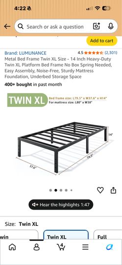 Twin XL Bed Frame