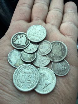 Monedas de plata lote  antiguas 11 monedas