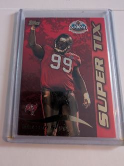 2003 Topps Football Warren Sapp Super Tix Relic Card