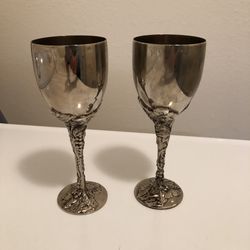 Godinger Silver wine goblets
