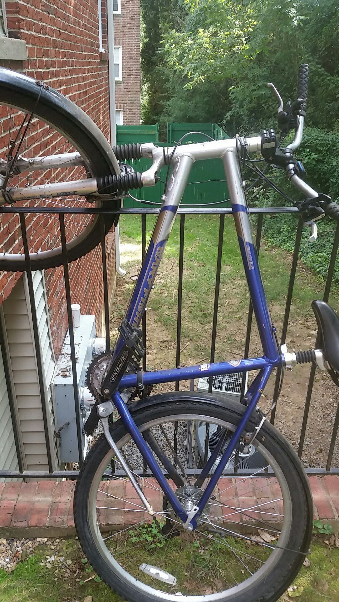 Blue and grey bike