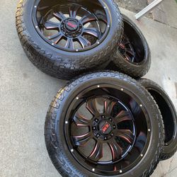22x12 6 virlos universales Chevy Ford ram llantas y rines casi seminuevos 35.12.50.22