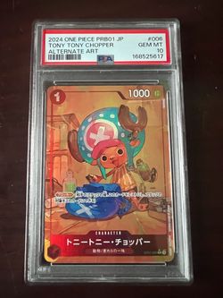 One Piece Tony Tony Chopper Alternate Art PSA 10 Pokemon card cards