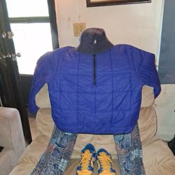 Blue Outfit With Reversal Hoodie