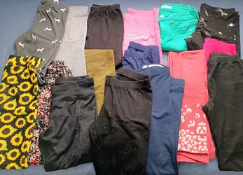15 girls leggings size 10/12 lot