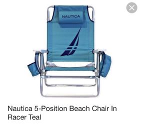 New Nautica 5 Position Beach Chair In Racer Teal For Sale In Hollywood Fl Offerup