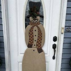 64” Wood Bi-folding Snowman-Vintage Christmas