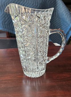 Vintage Heavy Crystal Pitcher