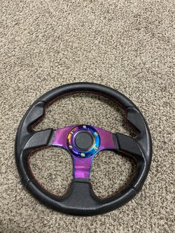 Steering wheel.