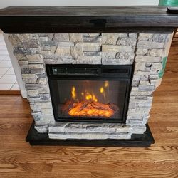 Practically Brand New Fake Fireplace For Decor And Heating