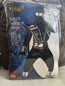 Silver Mirror Ninja Costume (child size large 12-14)