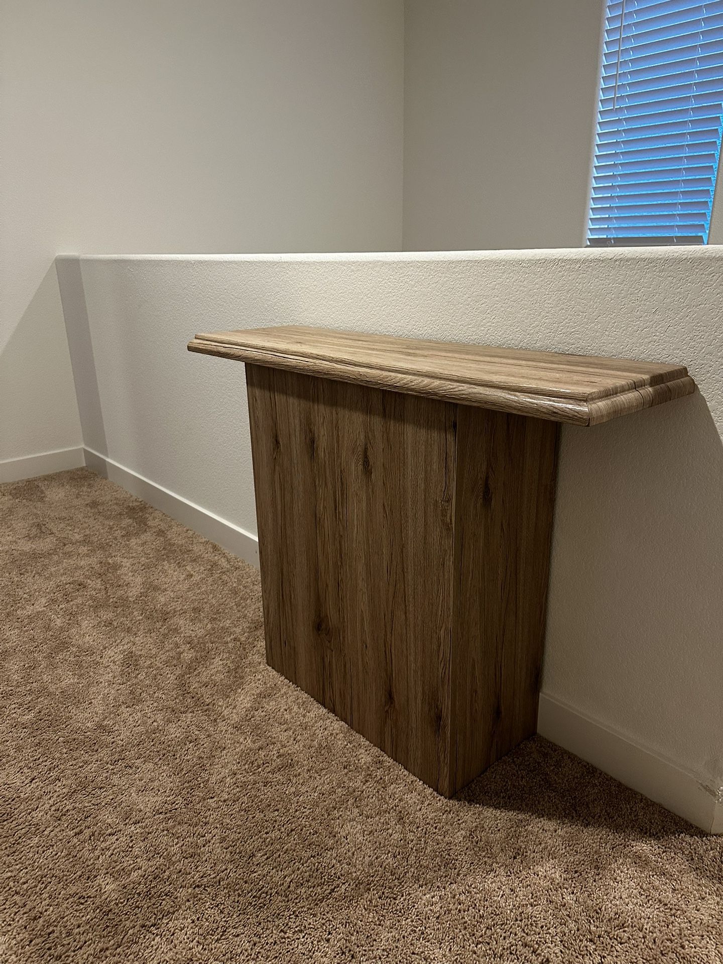 Wood Console Table Assembled