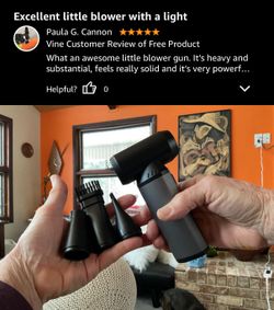 Electric Air Duster, 180000RPM Super Power Cordless Air Duster with LED Light, 3-Gear Adjustable Mini Blower with Fast Charging, Dust Blower for Clean