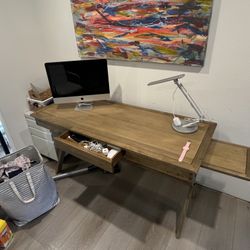 Wood desk Home Office Real Wood Ash 