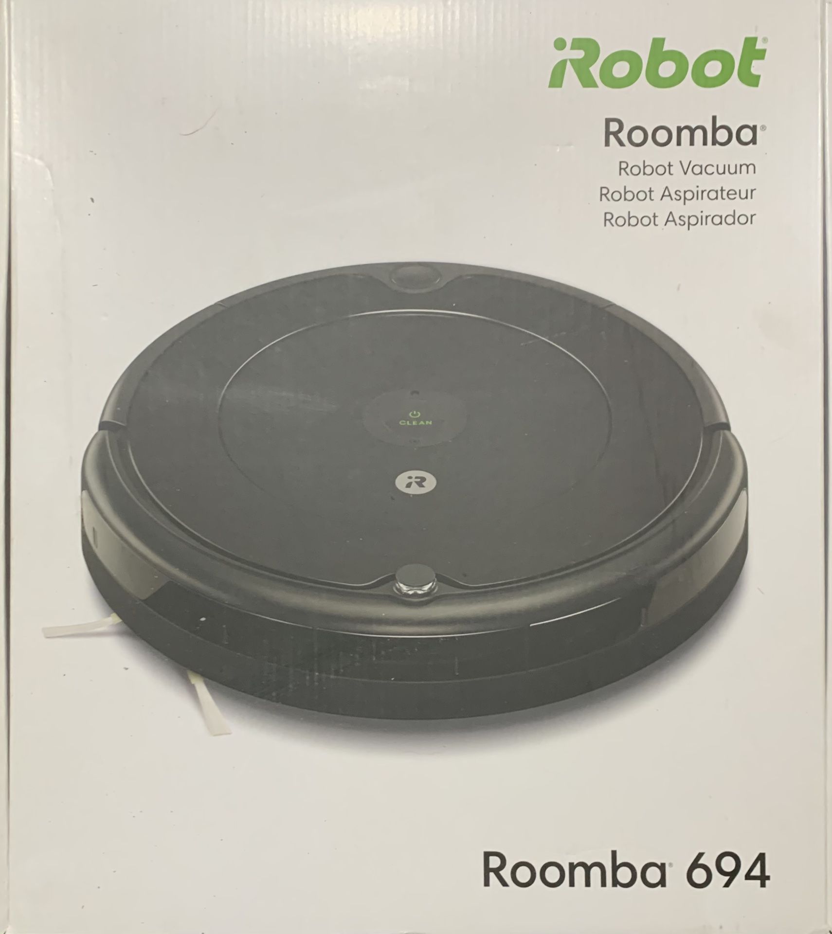 Brand New, never used iRobot Roomba 694 Robot Vacuum-Wi-Fi Connectivity, Personalized Cleaning Recommendations, Works with Alexa, Good for Pet Hair,