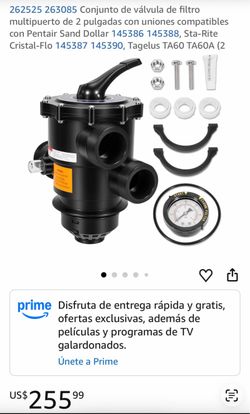 2-Inch Multiport Pool Filter Valve with Hardware Kit