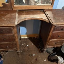 Desk  and Mirror
