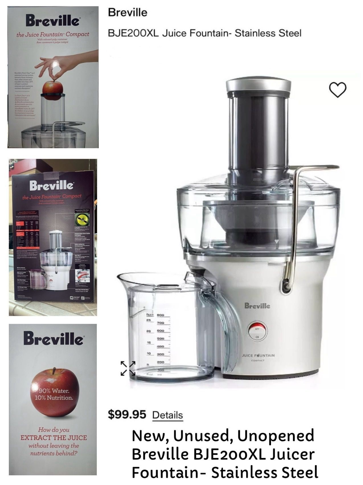 Breville BJE200XL Juicer Fountain