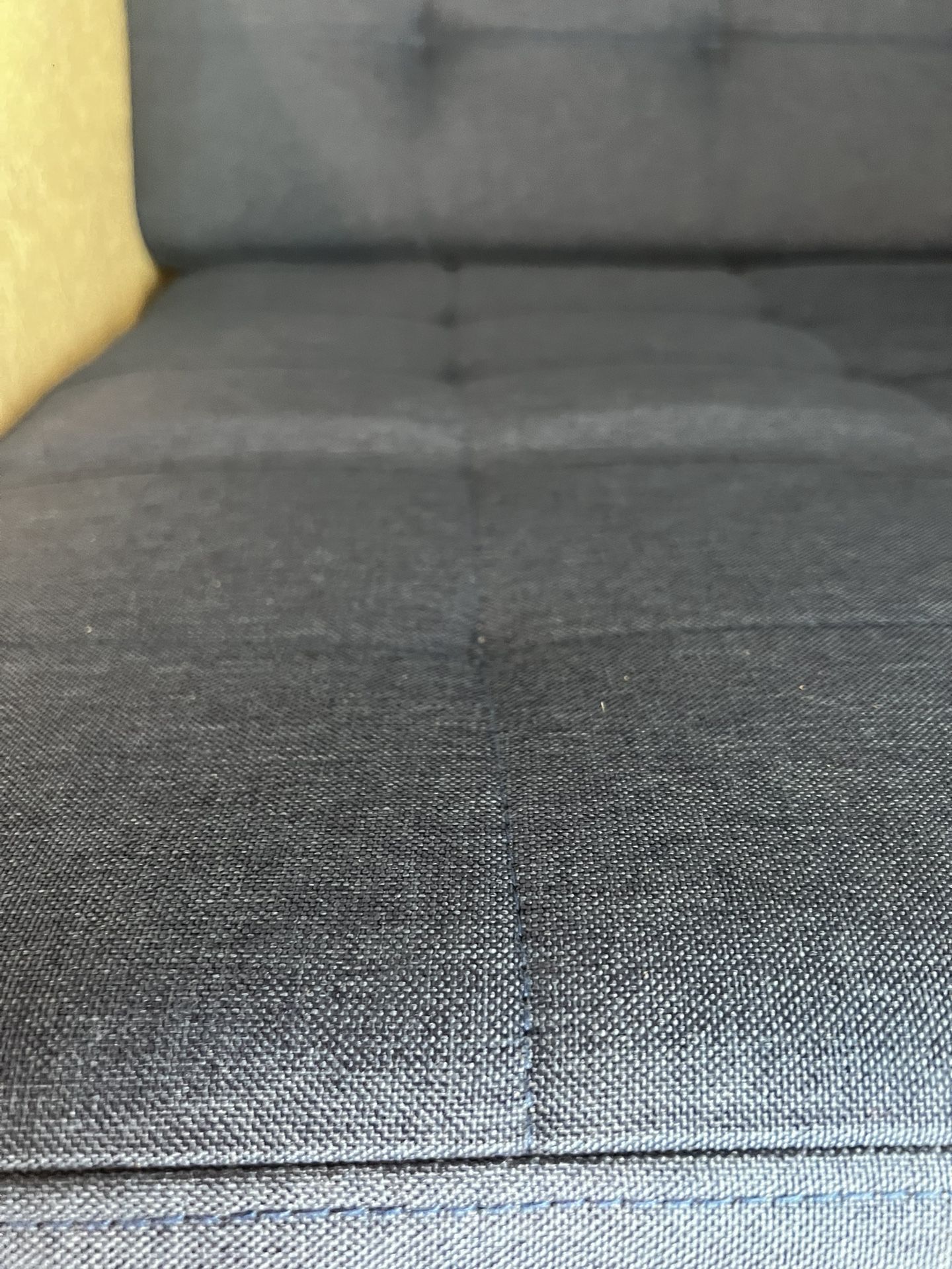 Blue Living Room accent chair with a stainless steel metal base.