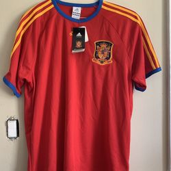 Adidas Spain 2010 Home Soccer Football Jersey Men's Size Large Red