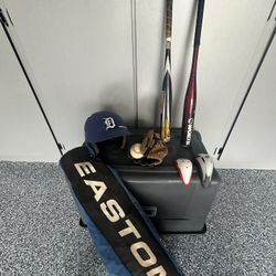 Junior Baseball Player Set: Bag, Bats, Glove, Helmet 