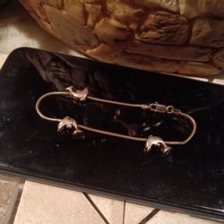 7inch Sterling Silver Dolphin Bracelet.