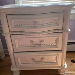 Antique White Night Stand Table