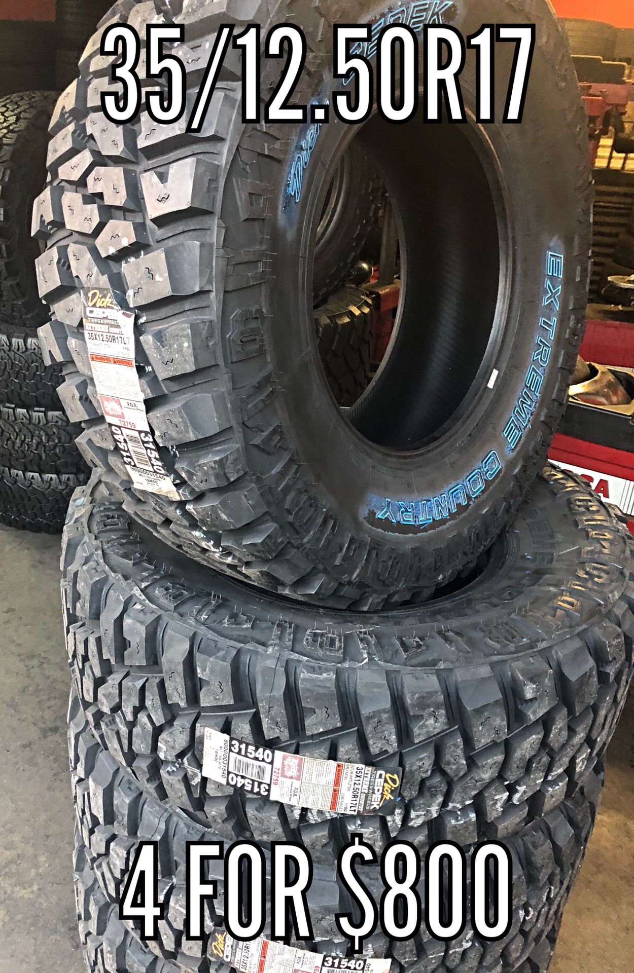 35/ mud terrain tires (4 for $800) for Sale in East Los Angeles, CA  - OfferUp