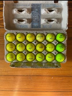 18 Yellow/Green Mixed Brand Golf Balls