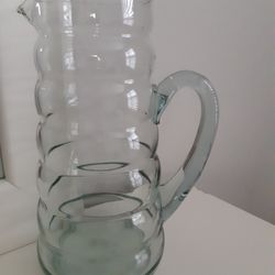 New 9 In. Glass Pitcher