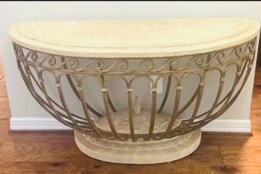 WROUGHT IRON ENTRY TABLE