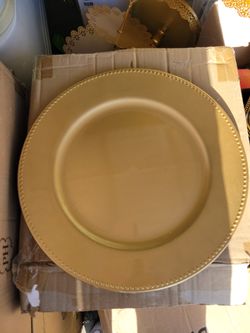 150 gold Charger plates