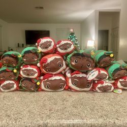 Black Santa & Elves Plushy