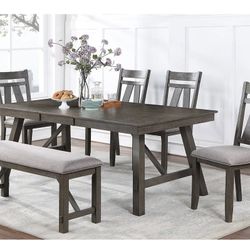 Dining Table Set With 4 Chairs And A Bench 