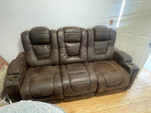 Brown Reclining Couch