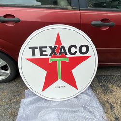 LARGE 36” Texaco metal sign