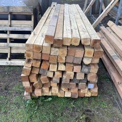 Wood Lumber Fence Post
