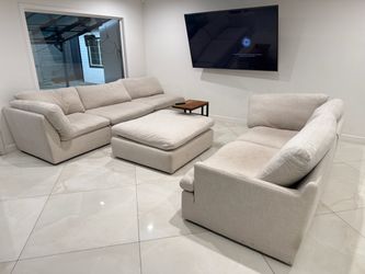 Ashley Furniture Tanavi 6-Piece Modular Cloud Sectional & Ottoman – $950 OBO