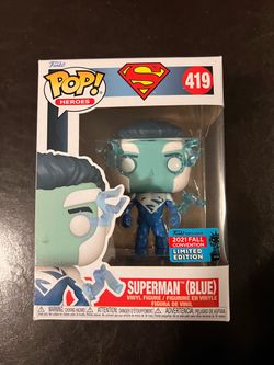 Funko Pop Superman Blue #(contact info removed) Fall Convention