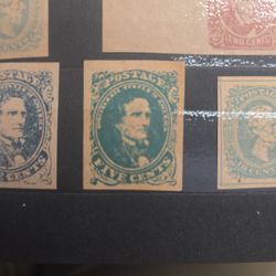 1861 5c Jefferson Davis, Confederate States, Green, Soft Paper