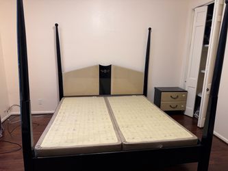 King size bed frame with one night stand from 90