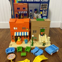 Vintage 1984  Child Guidance Sesame Street Hooper's Store Playset House W/ Box