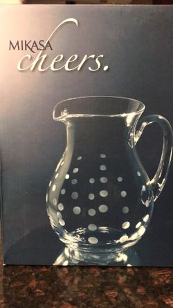 Mikasa glass pitcher
