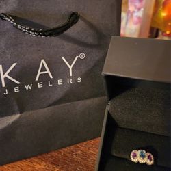 'Kay Jewelers' 3 Stone Sterling Silver Ring