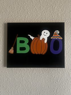 Halloween BOO canvas painting 