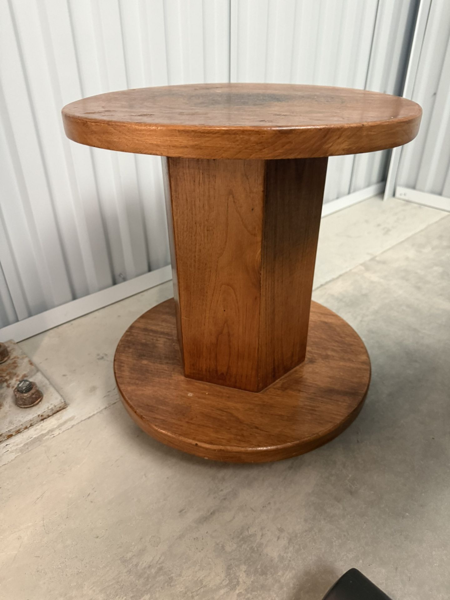 Octagon wood plant stand - wood stand - wood stool - plant stand